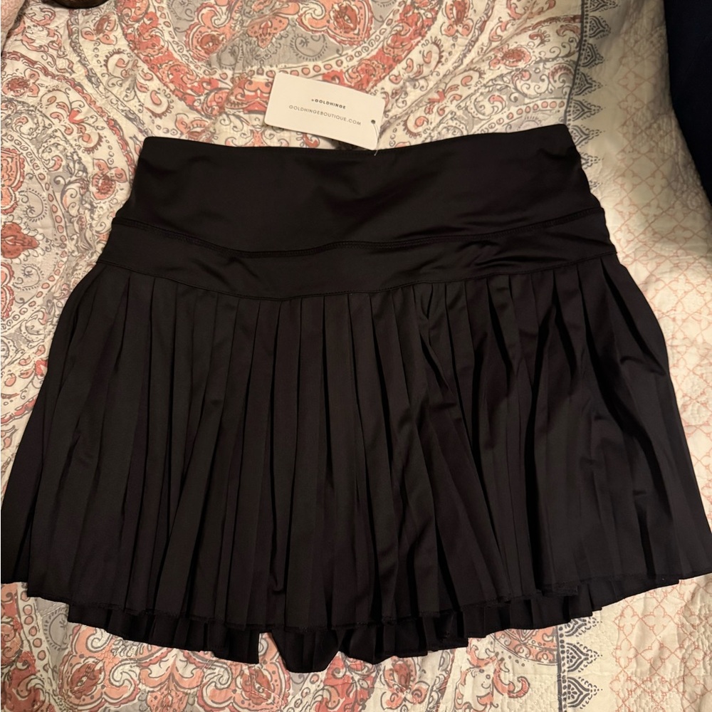 Stylish Black Pleated Skort NWT